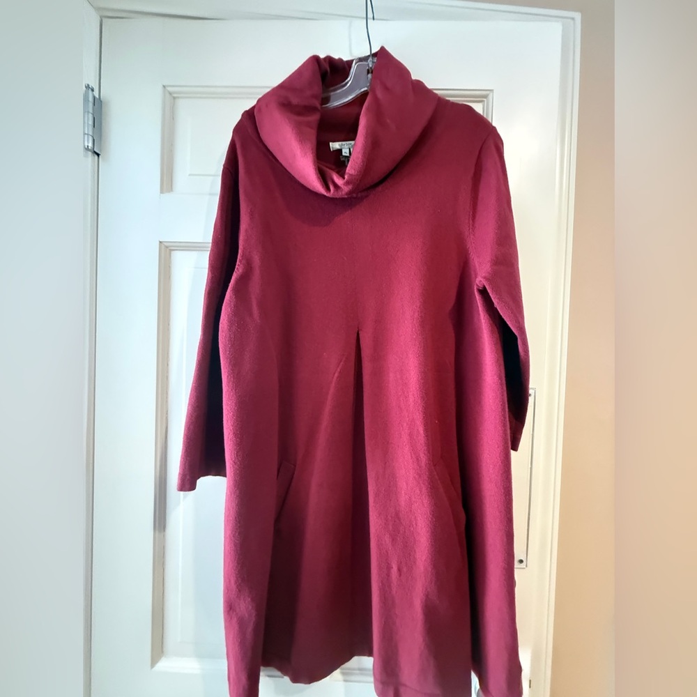 Tyler Boe Women's Red Cowl Neck Sweater Dress
